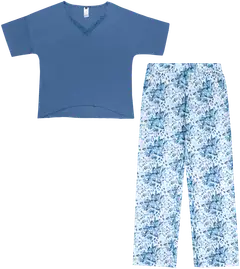 Actuelle naisten pyjama 212A042519 - AOP - 1