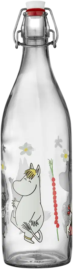 Muumi lasipullo Metsämansikat 1 l - 3
