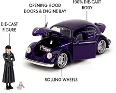 Jada Wednesday Volkswagen Beetle, 19 cm, 1:24, die-cast - 4