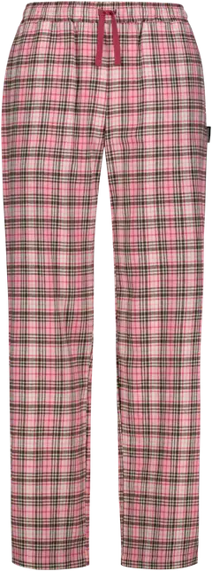 Reino&Aino naisten flanellipyjamahousut Aino - pink check - 1
