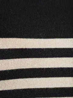 London Fog naisten raidallinen neule 213L262902 - black/beige - 5