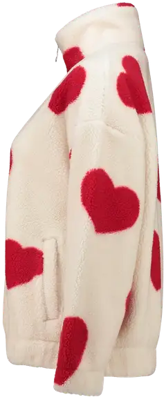 Hailys naisten sydän fleecejakku El44ara - cream/red heart - 2