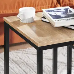 SoBuy kahvipöytä vaalea tammi FBT42-N - 5