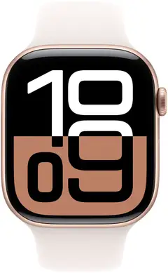 Apple Watch Series 10 GPS 42mm Rose Gold alumiinikotelo, Light Blush Sport ranneke - M/L - MWWJ3QN/A - 1