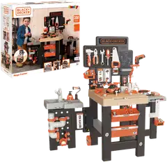 Smoby Black+Decker Mega Center työkalupenkki, nikkarointi ja LVI-leikkeihin - 1