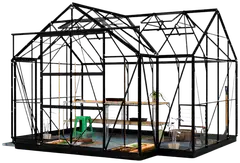 Lykke kasvihuone t-muotoinen musta 10,2 m2 - 1