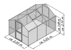 Kreative Gartentechnik kasvihuone Rose III 7,53 m2 antrasiitinharmaa - 2