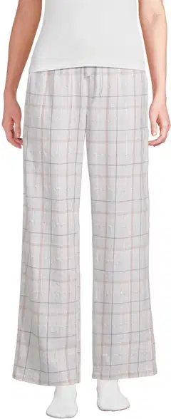 Actuelle naisten flanelliyöhousut 212A382609 - Beige check - 1