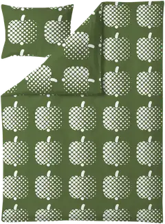 Finlayson pussilakanasetti Optinen Omena 150x210 cm vihr/valk - 1