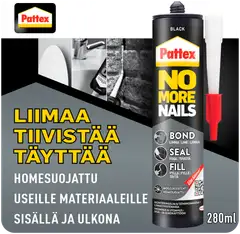 Pattex liimatiivistemassa 280ml NoMoreNails Bond-Seal-Fill musta - 2