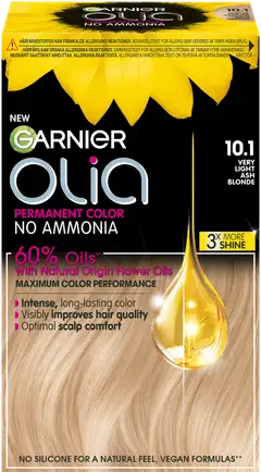 Garnier Olia 10.1 Very Light Ash Blonde kestoväri 174ml - 1