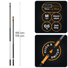 Fiskars OneClick teleskooppivarsi M - 2