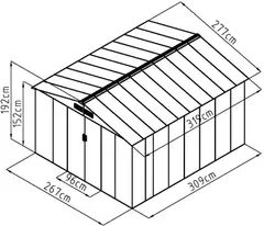 Fornorth pihavarasto, 8.84m2 - 10