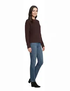 House naisten neulepusero kilppari soft 213H264013 - brown as cutting - 4