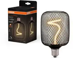 OSRAM LED-sisustuslamppu Decor Spiral Square 100mm 3,5W 130lm 1800K E27 musta - 3