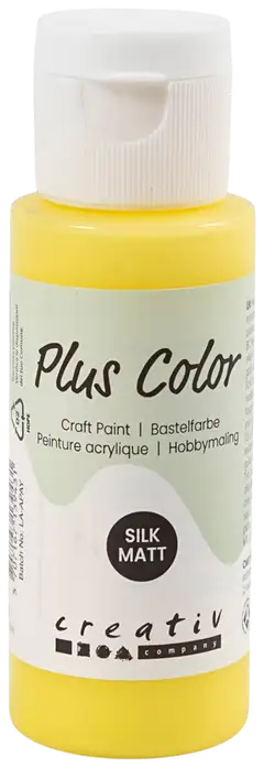 Plus Color askartelumaali 60 ml keltainen - 1