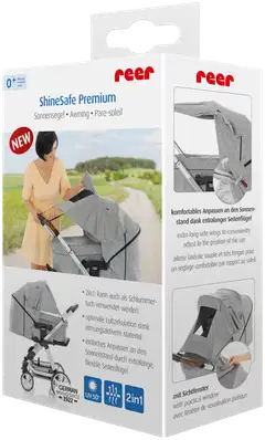 Reer aurinkosuoja lastenvaunuille, harmaa - 2