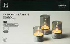 House LED-lasikynttiläsetti Kallio 3 osaa - 1