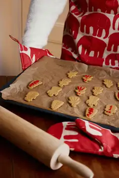 Finlayson patalappu 2kpl Elefantti 22x22 punainen/beige - 2