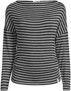 WKLY. naisten väljälinjainen trikoopusero 213W302670 - black grey stripe - 2