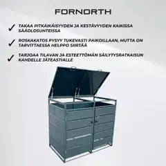 Fornorth roskakatos premium 139x82x121cm - 3