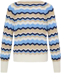 B.young naisten neulepusero Bymmorla - DELLA ROBBIA BLUE ZIG ZAG - 2