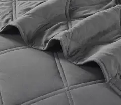 House päiväpeitto Box Stitch 260x260 cm harmaa - 2