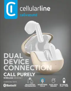 Cellularline Bluetooth Headset Call Purely kulta - 3