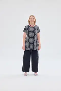 RATIA® N.trikoo T-paita Pouta Kesäkukka - MUSTA - 3
