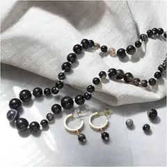 Creativ Company Askartelusetti Mini Korut, Kaulakoru ja korvakorut, musta, valkoinen, 1pkk/ 1 pkt - 4