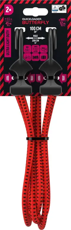 Quickloader Butterfly  Bungee mustekala QBB100ULD 100 cm 2 kpl - 2