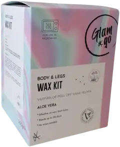 Glam & Go waxing kit vartalon ja jalkojen vahaussarja 250g - 1