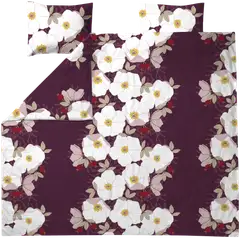 Finlayson satiini pussilakanasetti tupla Rosa 240X210+2x50X60 luumu - 1