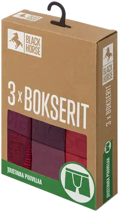 Black Horse miesten bokserit 3-pack I153 - BikingRed - 3