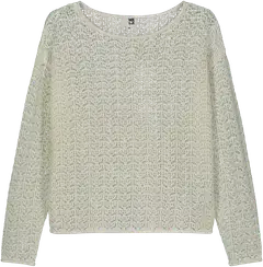 WKLY. naisten pitsineulepusero 213W000151 - Off white - 1