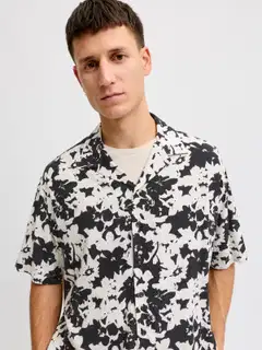 JJ REBEL miesten kauluspaita Jrebblossom - BLACK - 5