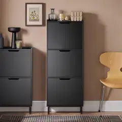 SoBuy kenkäkaappi tummanharmaa FSR151-H-SCH - 1