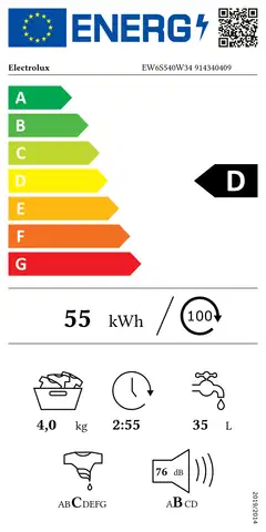 Electrolux edestä täytettävä pyykinpesukone Slim EW6S540W34 4kg valkoinen - 5