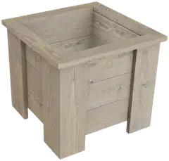 Miljöörakennus kukkalaatikko nelikulma vaaleanharmaa 35 x 40 x 39 cm - 1