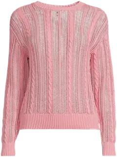 WKLY. naisten palmikkoneulepusero acid wash 213W000154 - Blush pink acid - 2
