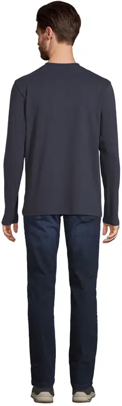 House miesten trikoopusero henley-pääntiellä 195HB28251 - Dark blue - 3