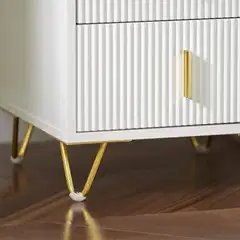 SoBuy yöpöytä valkoinen FBT115-W - 5