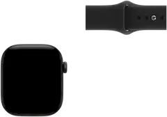 Apple Watch Series 12 GPS 46 mm:n musta alumiinikuori ja musta urheiluranneke - M/L - MJEL4QN/A - 6