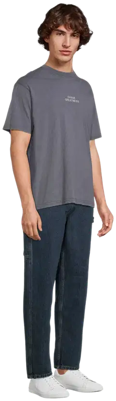 WKLY. miesten t-paita acid wash 195W482501 - d.grey washed - 4