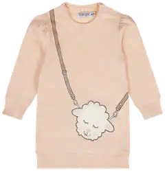 Dirkje lasten collegetunika, jossa hauska applikointi edessä O56322 - Light Pink - 1
