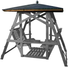 Timo-keinun katto huopakatteella, ruskea kestopuu - 1