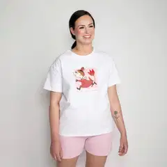 Muumi naisten t-paita Saimi Riento 591472 - Luonnonvalkoinen - 2