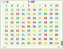 Larsen Maxi Palapeli Opi Numerot 1-100 100 palaa - 1