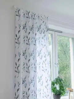 Hasta Alger valoa suodattava kuviollinen verho, valkoinen/sininen - 2