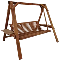 Tammiston Puu Keinu Salla Lux istuinleveys 160cm, kestopuu ruskea - 1